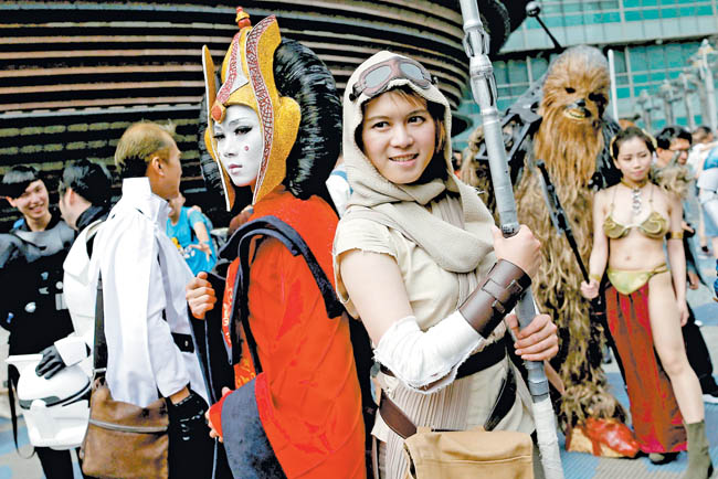 En ciudades asiáticas el festejo reunió a muchos de los personajes. 