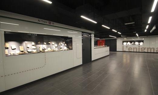La estación forma parte de la línea arqueológica del metro y se prevé su apertura en octubre de este año.
