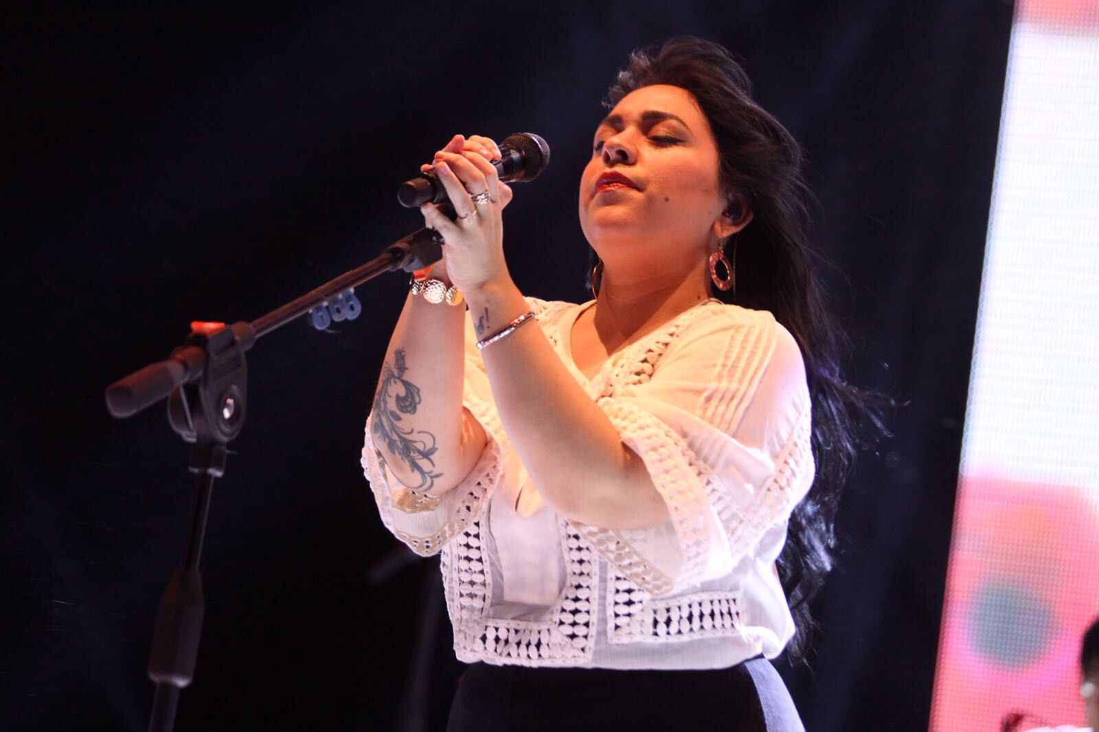 Carla Morrison hizo lo propio y con ello logró calmar los ánimos y complacer a los asistentes.