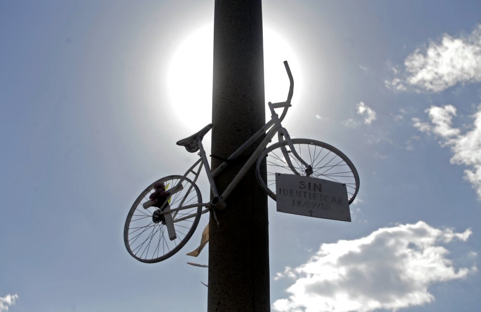 Las bicicletas memoriales son donadas, la mayoría por los familiares del fallecido