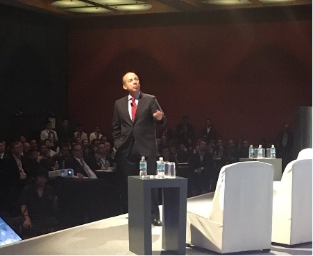 Felipe Calderón durante su participación en el MirecWeek.