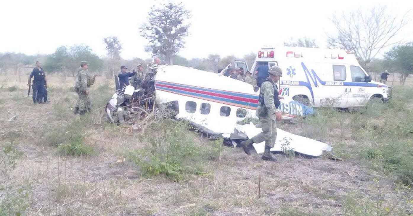 Restos de la avioneta. 