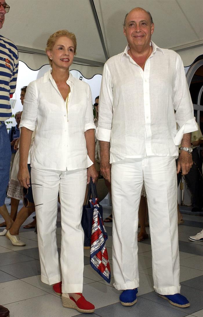 Carolina Herrera y su sobrino Reinaldo en 2002.