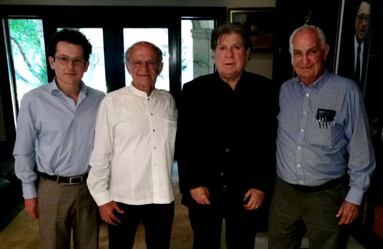 Francisco D. González, Alfredo Harp Helú, Francisco A. González y José Maiz García