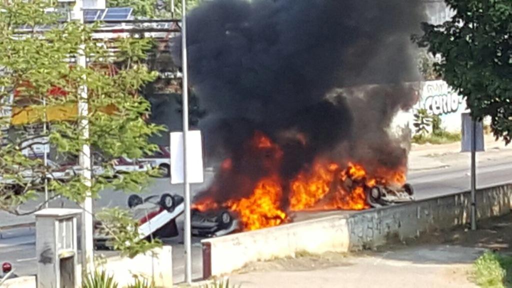 La trifulca comenzó por la disputa de un predio en construcción.