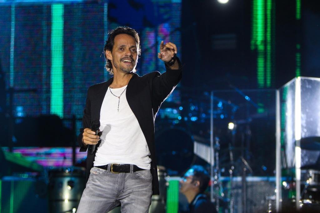 Marc Anthony, durante su participación en la Expo Fiesta Michoacán.
