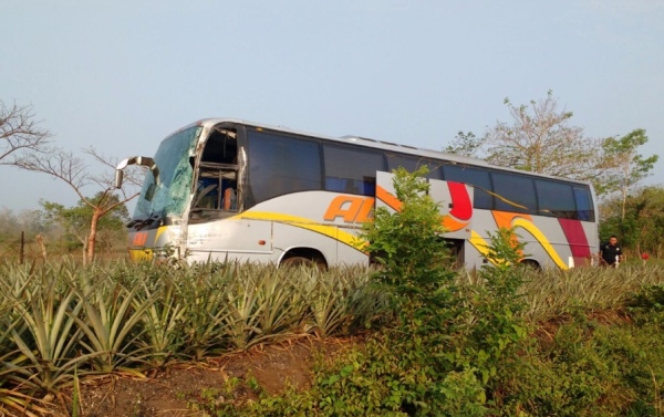 El choque ocurrió durante la madrugada, en la curva conocida como "La Iguana".
