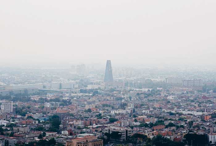 La polución del aire en la Ciudad de México.