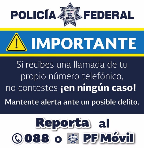 La dependencia pidió no contestar este tipo de llamadas.