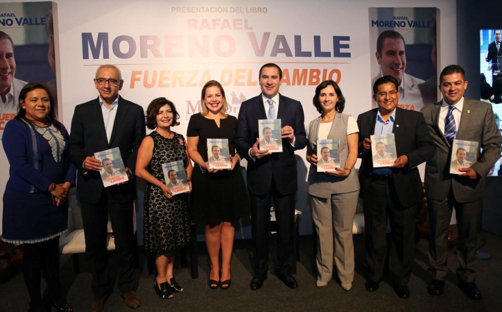 Rafael Moreno Valle durante la presentación de su libro La Fuerza del Cambio.