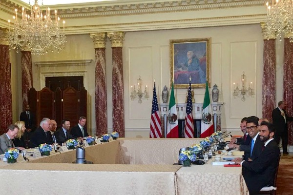 Los secretarios Luis Videgaray y Miguel Ángel Osorio Chong se reunieron con Rex Tillerson y John Kelly en EU.