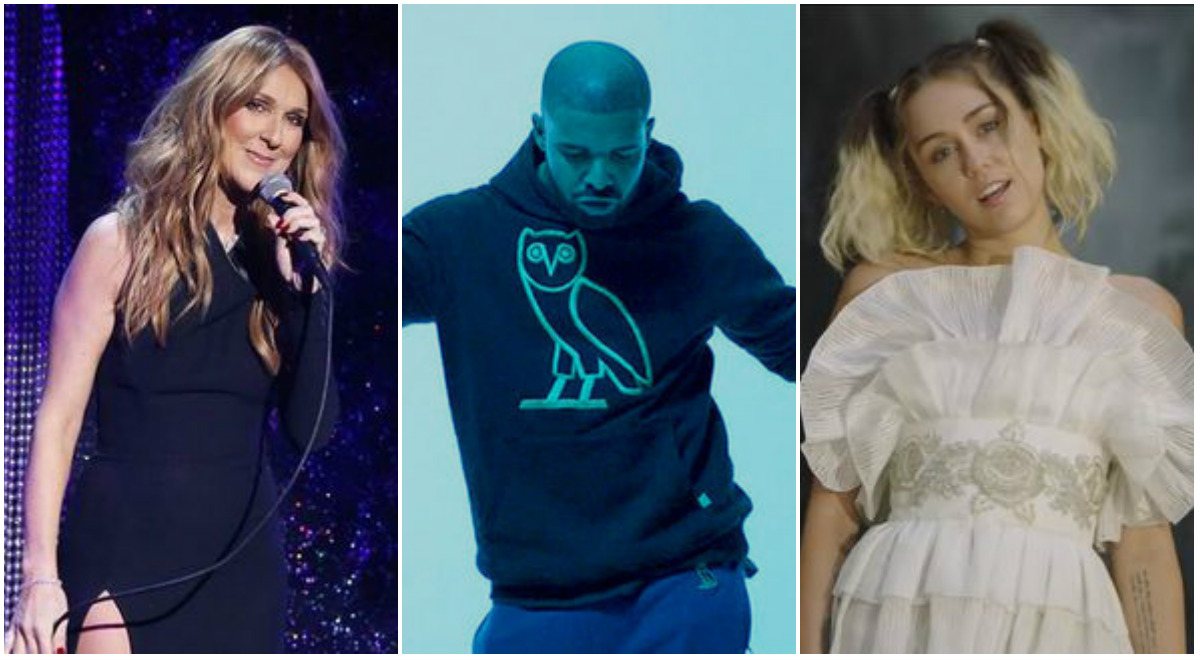 Celine Dion, Drake y Cyrus llevan su música a los premios Billboard.