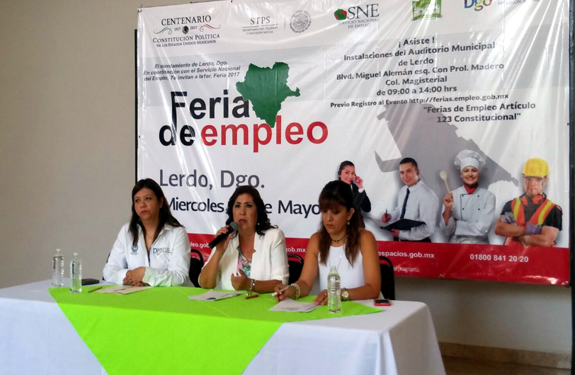 La primer feria del empleo en Lerdo será este miércoles en el Auditorio Municipal.