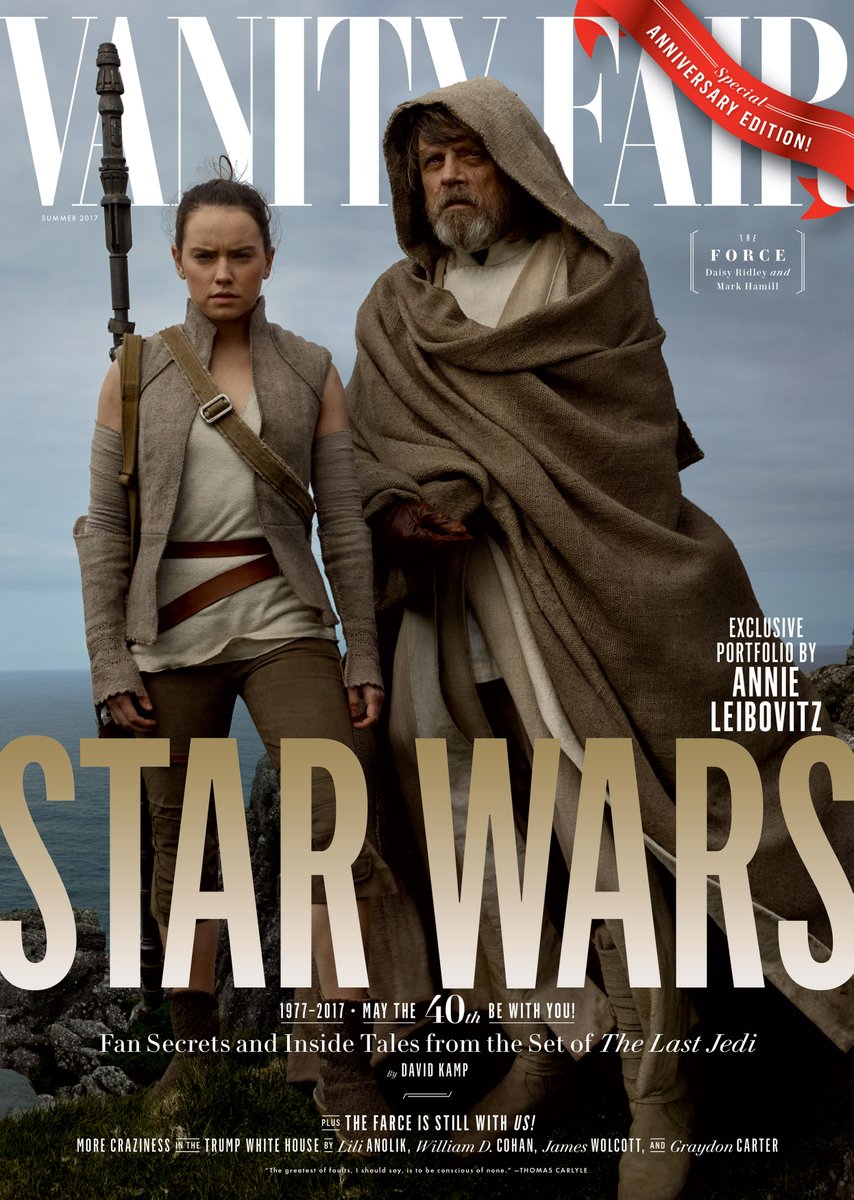 Daisy Ridley y Mark Hamill como rey y Luke Skywalker.