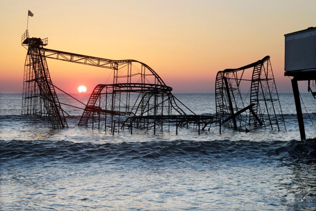 La montaña rusa fue destruida por la tormenta Sandy, en octubre del año 2012.
