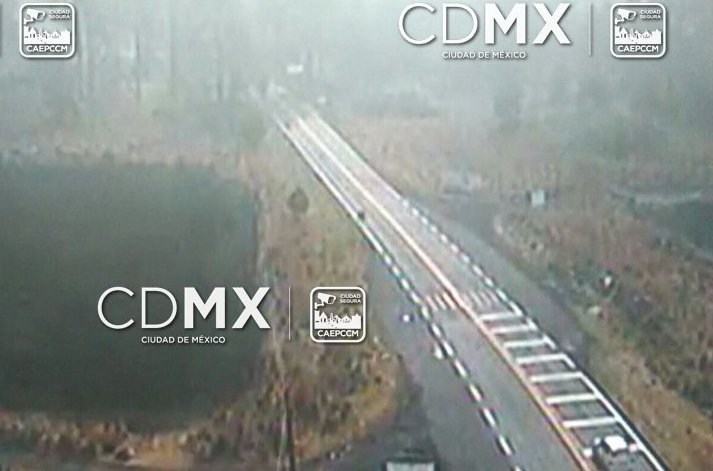 El banco de neblina ligera está del kilómetro 37 al 45.