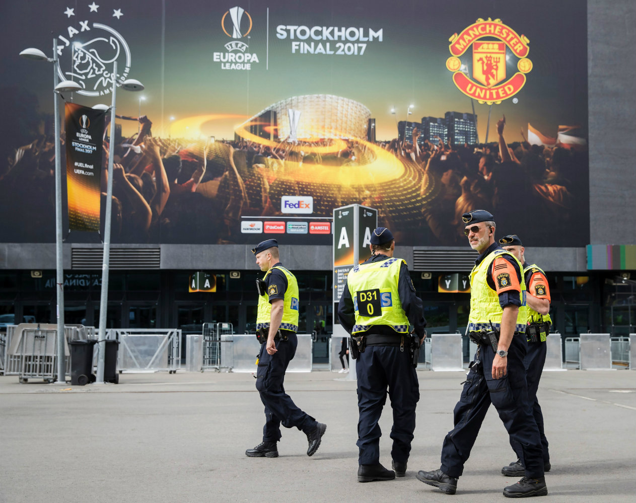 Se refuerza la seguridad para el duelo entre el Ajax y el Manchester United