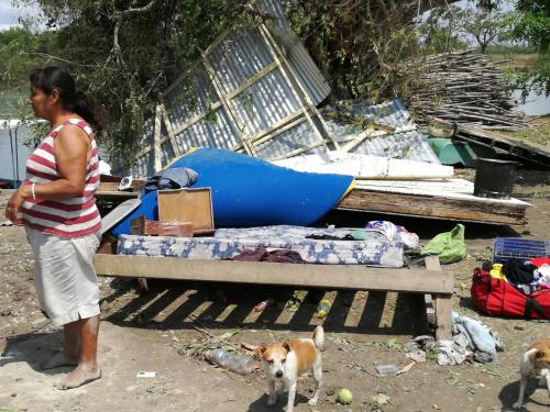 Afectaciones que dejo a su paso la tromba en Altamira.