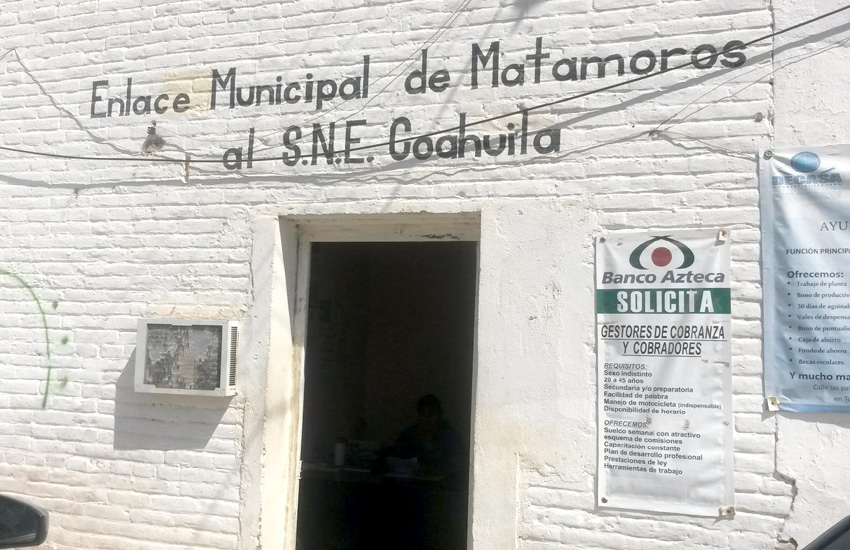 Oficina municipal de enlace con el SNE Matamoros, tiene una variada bolsa de trabajo.