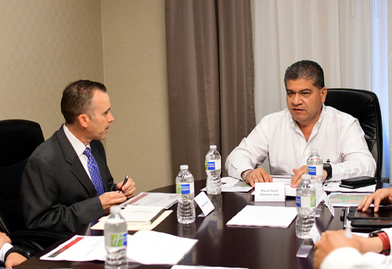 El candidato del PRI a la gubernatura  de Coahuila se reunió con Michael Reebes, presidente de Ports To Plains Alience.