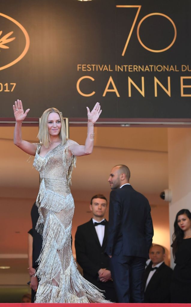 La actriz Uma Thurman, quien esta vez fue presidenta del jurado en la sección Una Cierta Mirada.