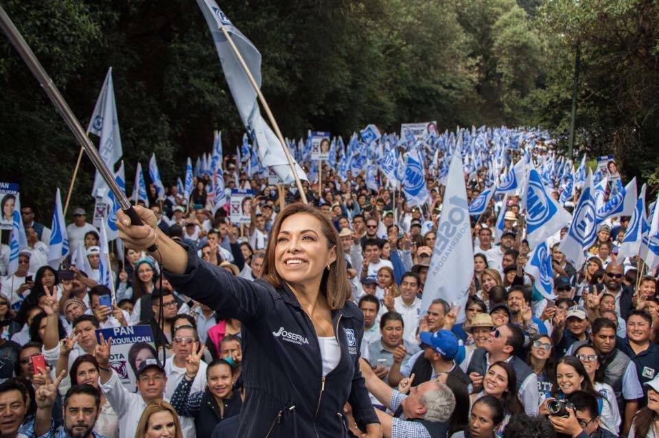 La panista en su cierre de campaña.