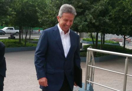 Francisco Valenzuela Castellanos arribó la mañana de este martes al Palacio de Justicia. 