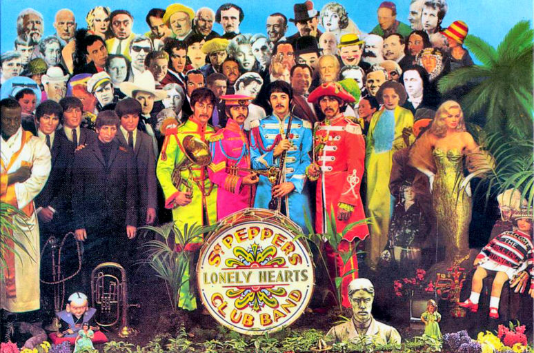 La portada del 'Sgt. Pepper's Lonely Hearts Club Band' está llena de personajes y simbolismos.
