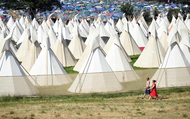 El primer vistazo de la zona VIP del Glastonbury. 