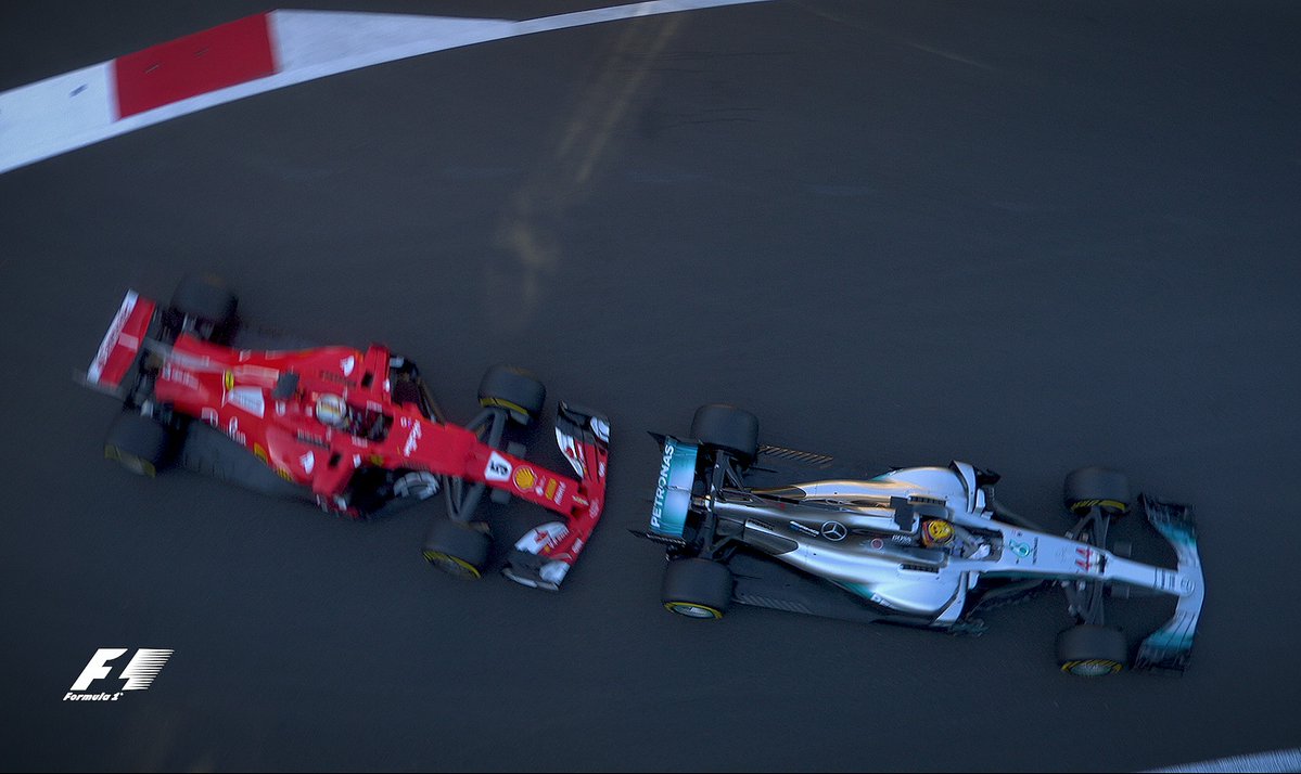 El choque entre Sebastian Vettel y Lewis Hamilton
