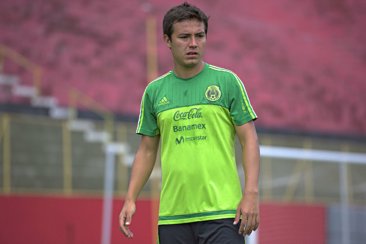 Erick 'Cubo' Torres durante un entrenamiento del Tri