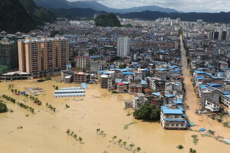 En la provincia de Hunan hubo 311 mil desplazados por las lluvias.