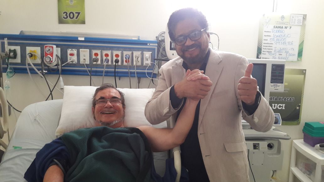 El jefe de la guerrilla, quien usó durante su vida como guerrillero el alias de "Timochenko", agradeció "a todos y todas por las buenas vibras".
