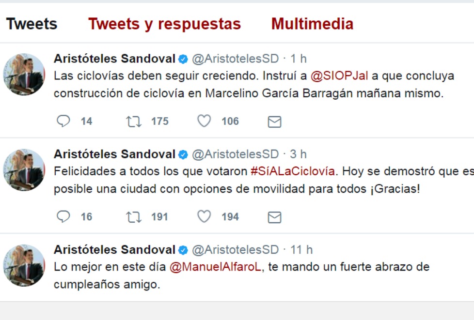 A su vez el mandatario estatal felicitó a quienes acudieron a votar este domingo.