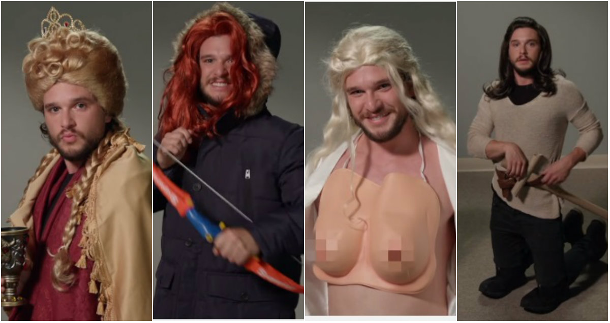 Kit Harrington 'audiciona' para diferentes papeles de Game of Thrones.