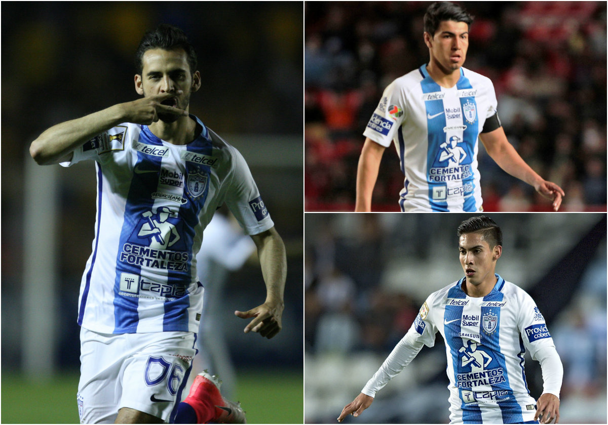 Raúl López, Erick Aguirre y Érick Gutiérrez