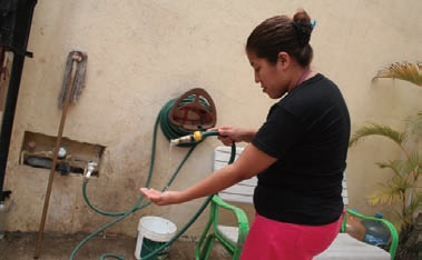 Sin agua.