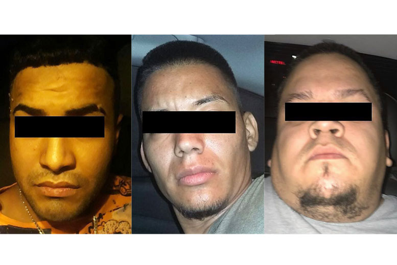 Roberto Rodríguez, Bryan Díaz y Gerson Morales. (izq. a der.)
