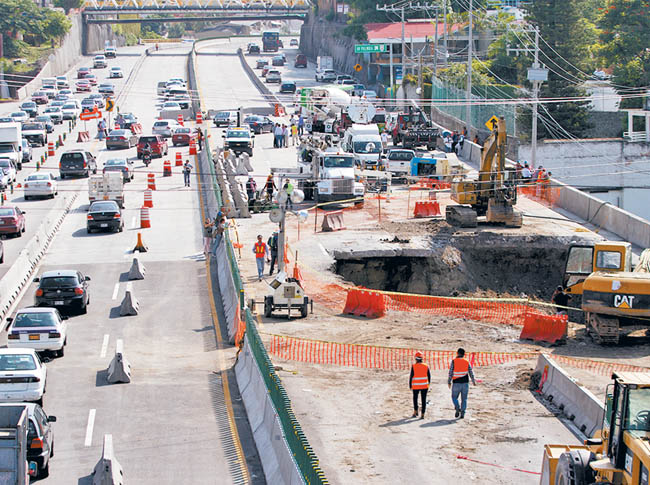 Reabrieron la circulación, la cual fue lenta debido a los trabajos de reparación. 