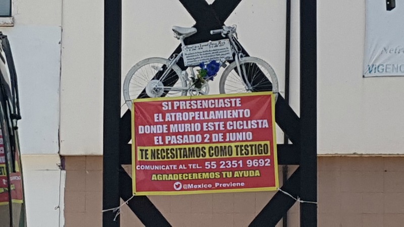 Quieren que sea castigado el chofer que atropelló al ciclista.