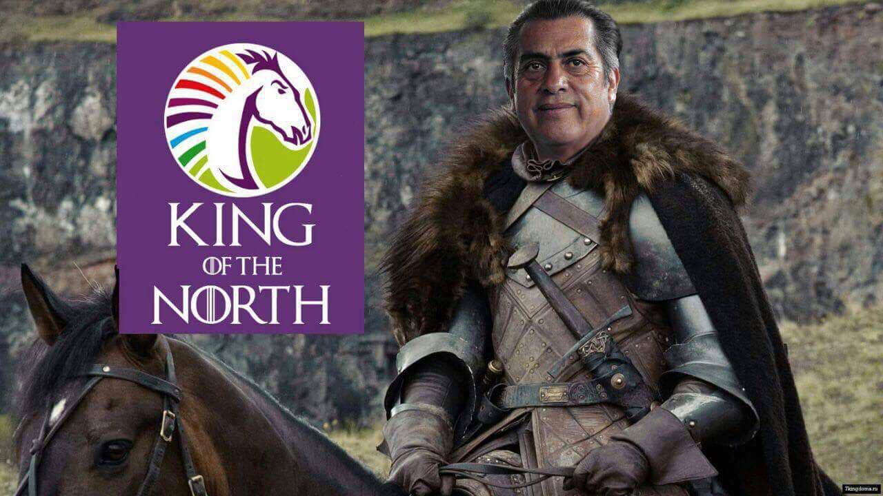 En un fotomontaje, que compartió el gobernador en su cuenta de Twitter, se ve la cara de El Bronco en el cuerpo de Ned Stark.