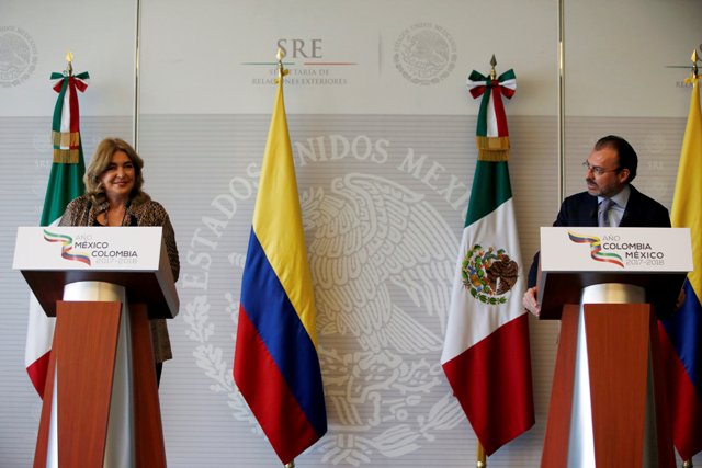 El secretario de Relaciones Exteriores, Luis Videgaray, y la embajadora de Colombia en México, Patricia Cárdenas, presentaron el Año Dual.