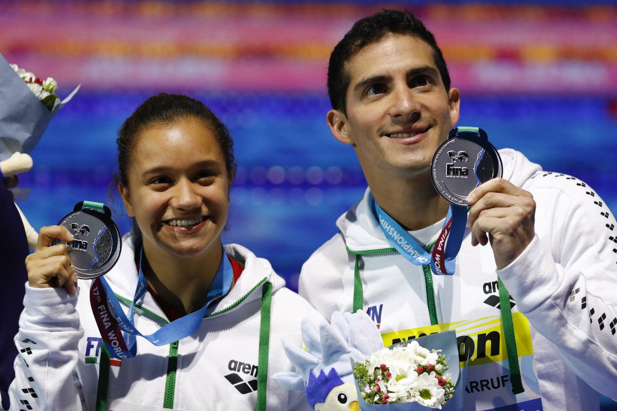 Viviana del Ángel y Rommel Pacheco ganaron medalla de plata en Mundial de Natación 2017