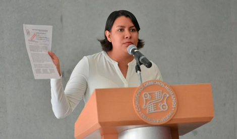 Perla Gómez Gallardo dijo que los casos abordados en la recomendación evidencian un patrón de actuación arbitraria.