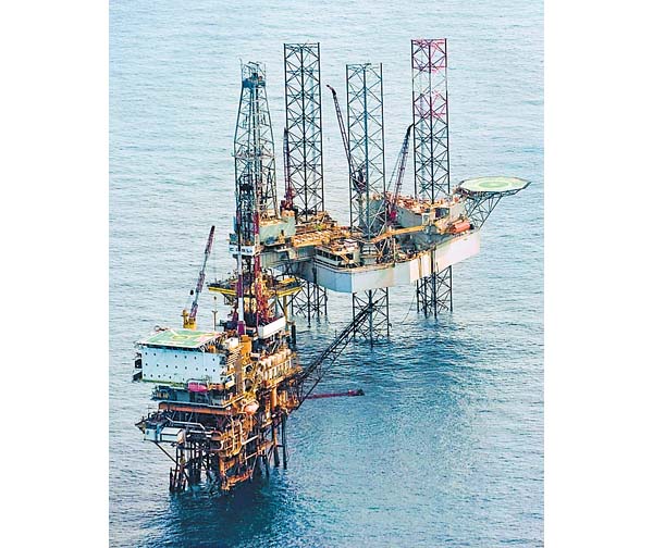 Plataforma petrolera en el Golfo de México.