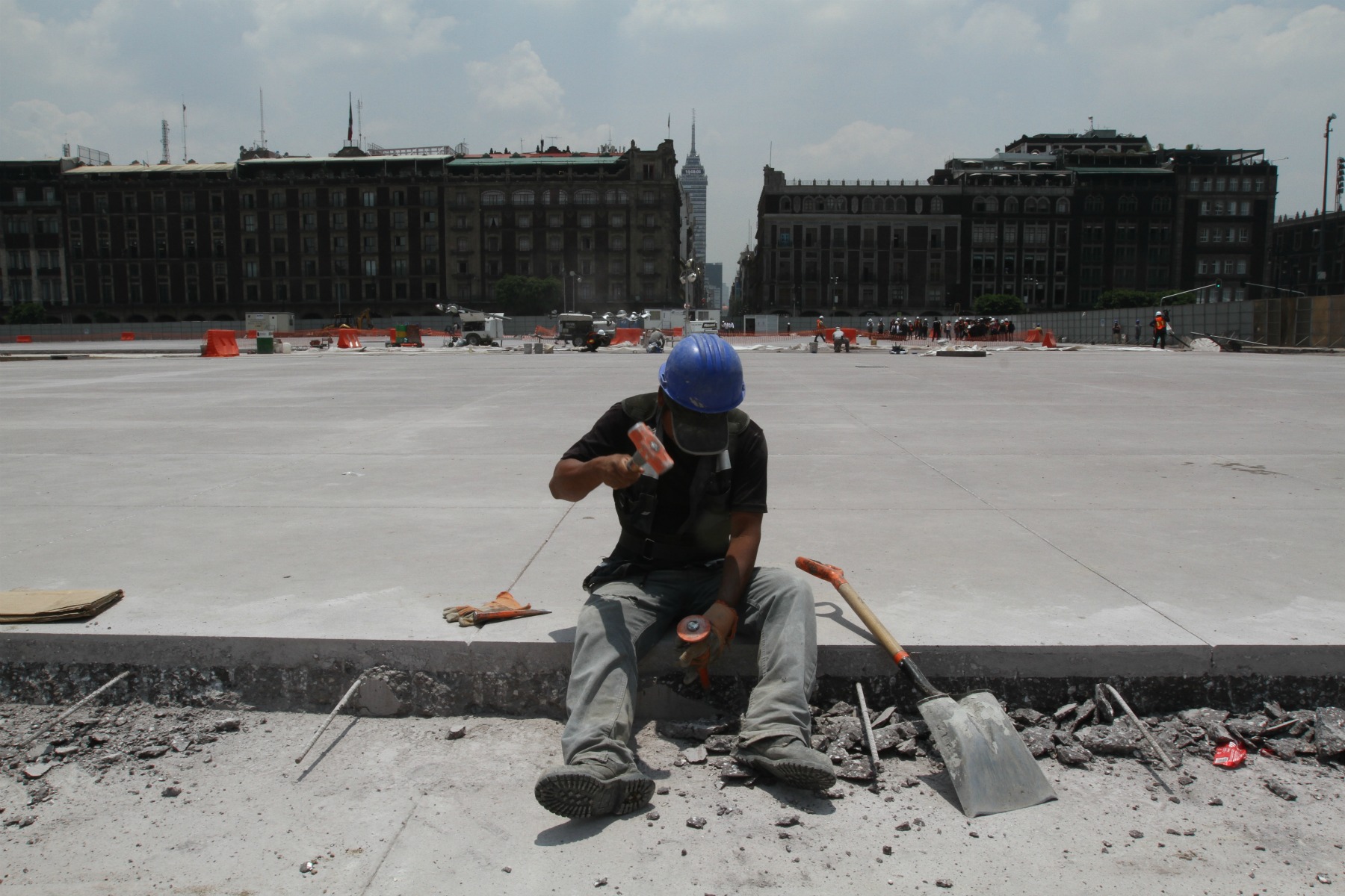 Hasta el momento se han colocado 14 mil metros cuadrados de concreto.  