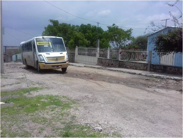 No hay pavimentación en Barranca de Venaderos. 