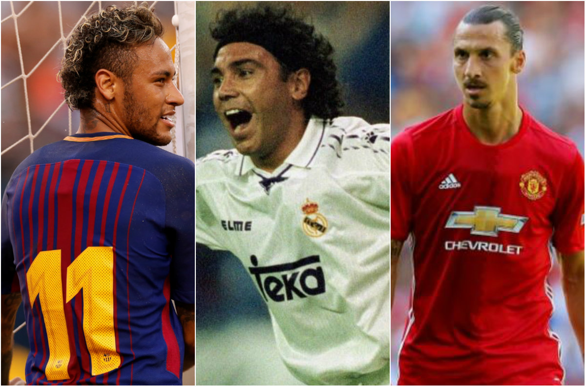 Neymar Jr, Hugo Sánchez y Zlatan Ibrahimovic 