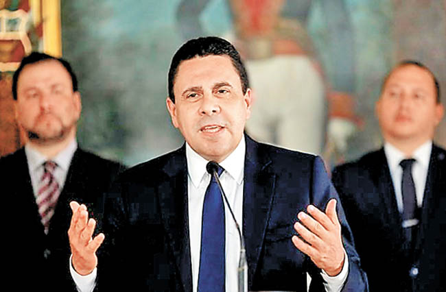 El canciller Samuel Moncada. 