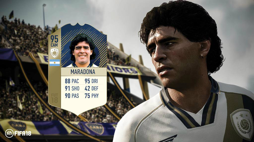 EA Sports dio a conocer las valoraciones de Maradona para el FIFA 18